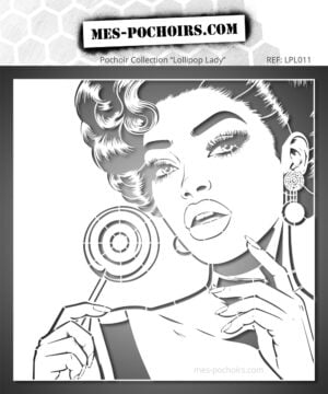 pochoir femme style glamour, idéal pour décorer murs, meubles, tissus ou projets créatifs de décoration DIY.