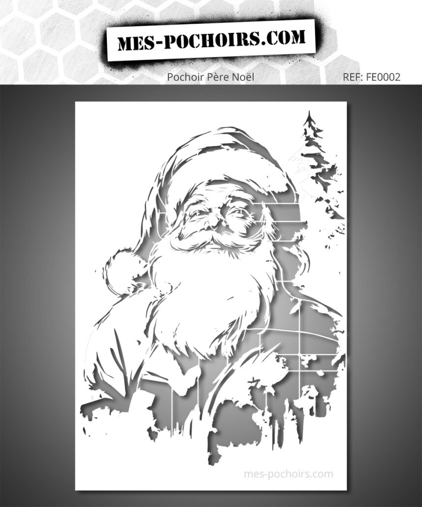 Pochoir Noël A4 Clair De Lune - Traineau Du Père Noël, Découpe Laser, Réutilisable - 7
