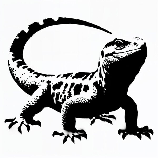 Pochoir lézard