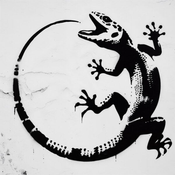Pochoir exotique lézard