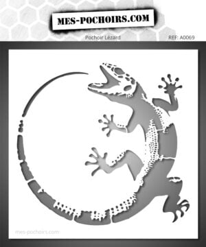 Pochoir exotique lézard