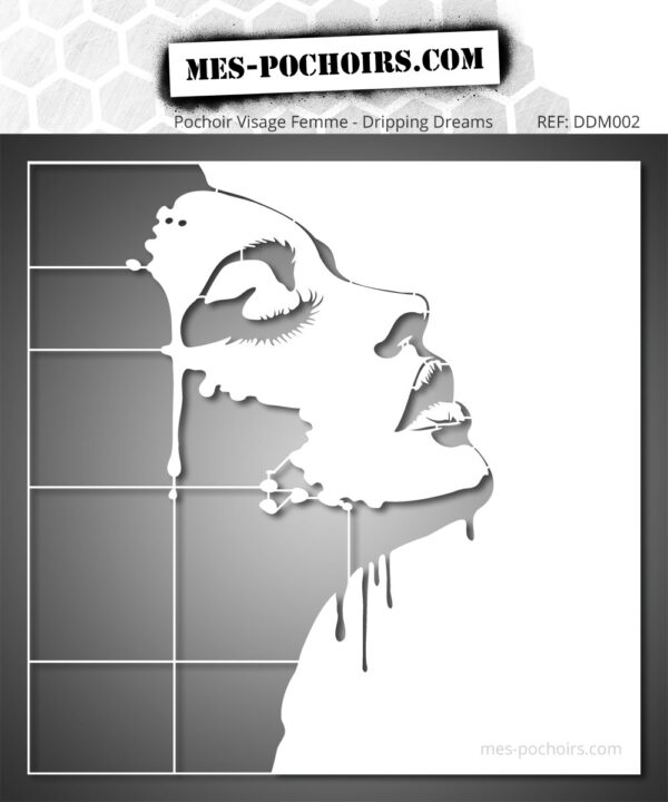 Druipende kunststencil