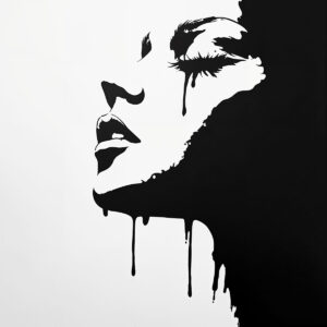 Stencil per pittura e decorazione murale Art Deco Woman's Face. Di alta qualità, riutilizzabile e ideale per le vostre opere d'arte uniche.