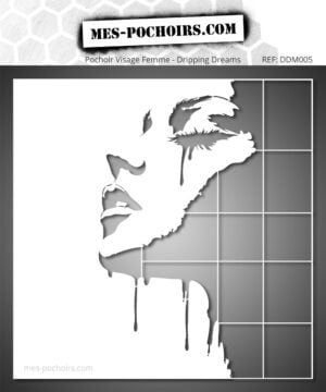 Stencil per pittura e decorazione murale Art Deco Woman's Face. Di alta qualità, riutilizzabile e ideale per le vostre opere d'arte uniche.