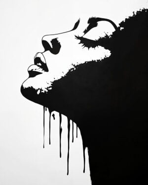 Stencil per ritratti femminili di alta qualità per opere d'arte uniche. Riutilizzabile e reversibile, ideale per dipingere e decorare le pareti.