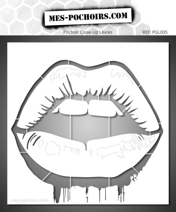 Lippenschablone im Graffiti-Stil