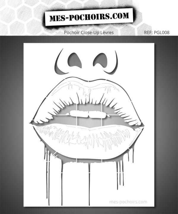 Plantilla artística para labios