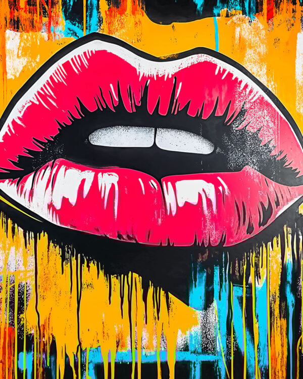 Schablone Urban Kiss