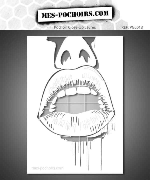 Schablone Lippen Urban Art