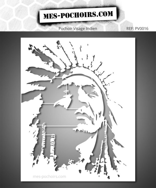 Schablone Indianergesicht