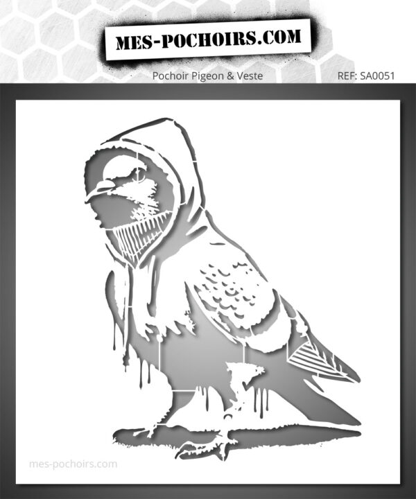 Giacca con cappuccio Pigeon Stencil