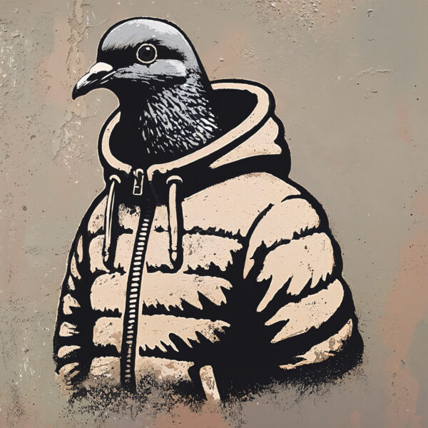 Doudoune Human Pigeon Stencil