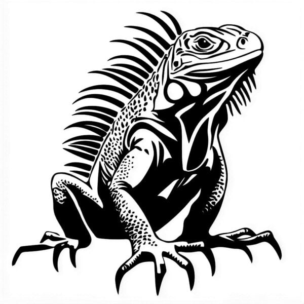 Iguana stencil