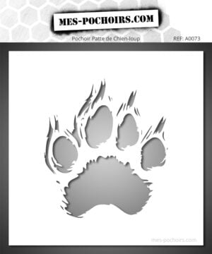Stencil a forma di zampa di lupo