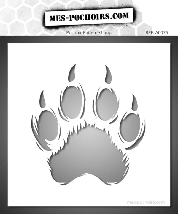 Schablone Wolfspfote