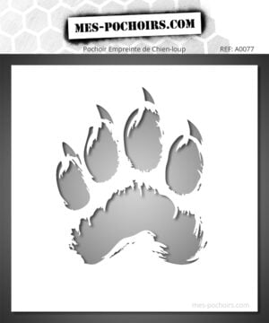 Stencil per impronte di cane lupo