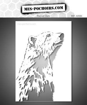 Inspiradora e impactante plantilla de perfil de oso, ideal para artistas. Reutilizable y de alta calidad para pinturas, murales y decoraciones originales.