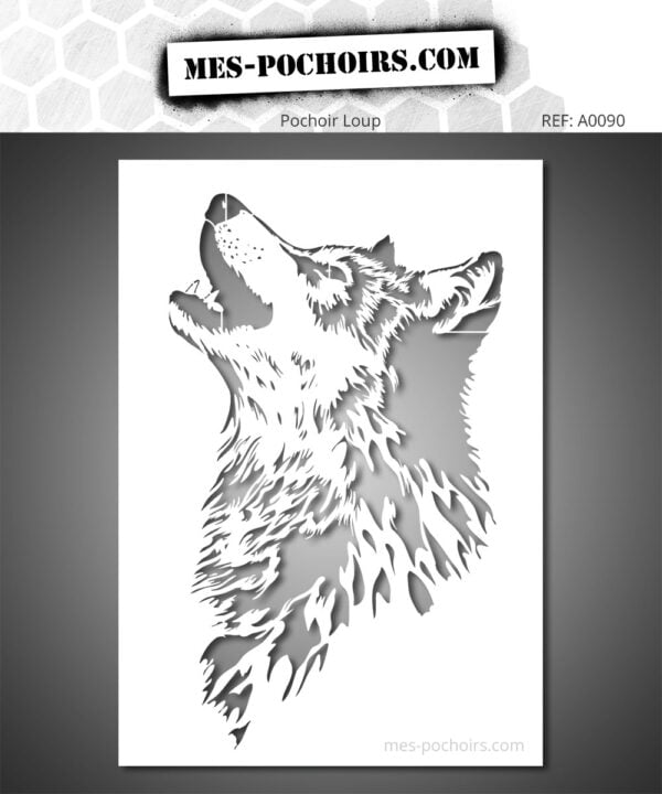 Plantilla Lobo aullador