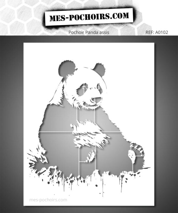 Plantilla Panda sentado