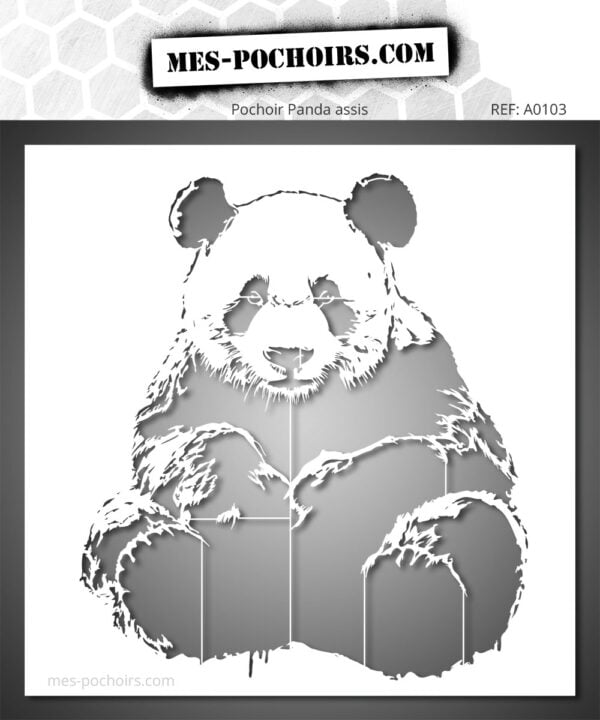 Plantilla Panda sentado
