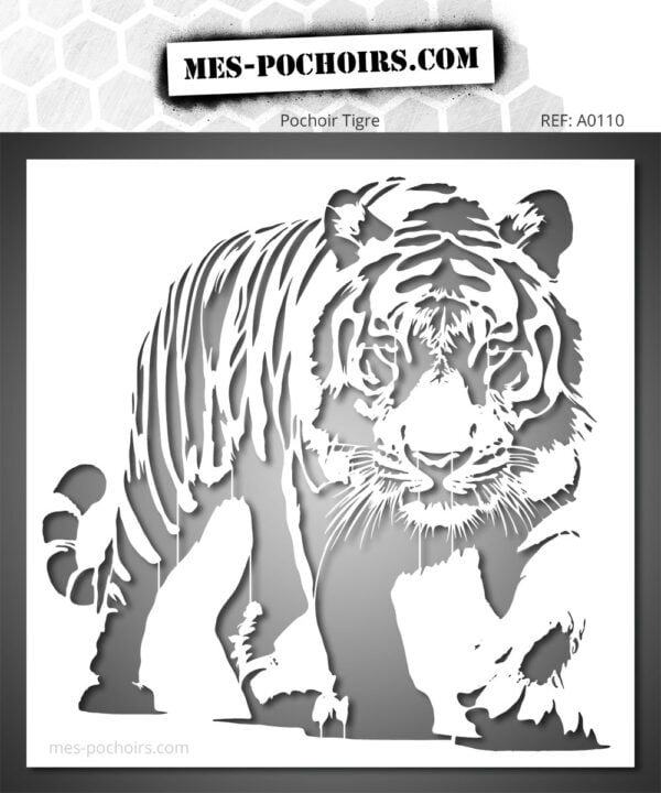 Schablonenmalerei Tiger