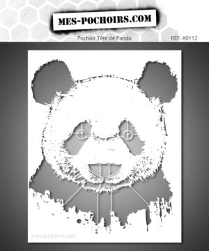 Plantilla para pintar cabeza de panda