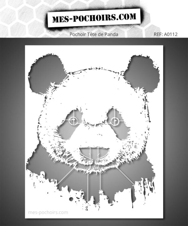 Panda hoofd schilderen sjabloon