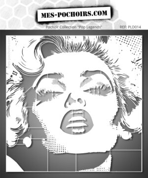 Iconische vrouwelijke popartstencil voor moderne artistieke creaties en retro-geïnspireerde decoraties