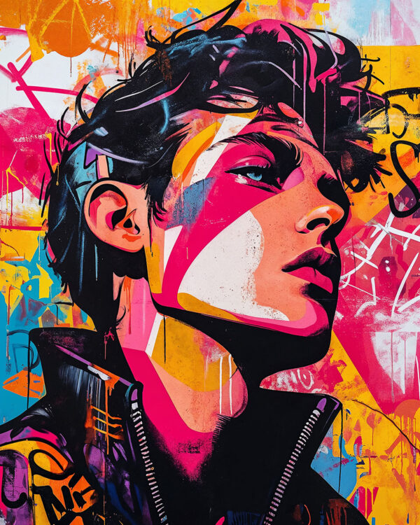 Jongeman Portret Stencil