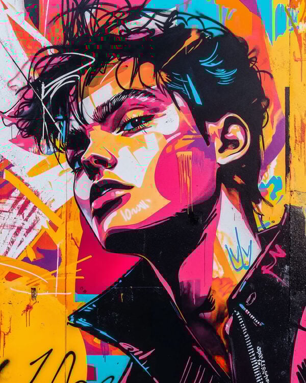Retrato Plantilla Perfil Hombre
