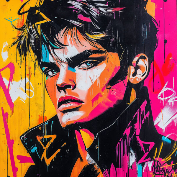 Man Painting Stencil