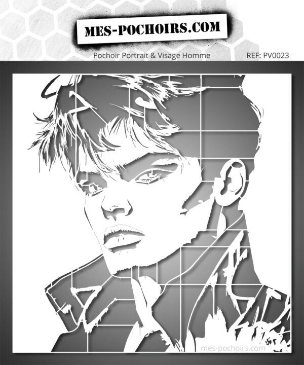 Man Painting Stencil