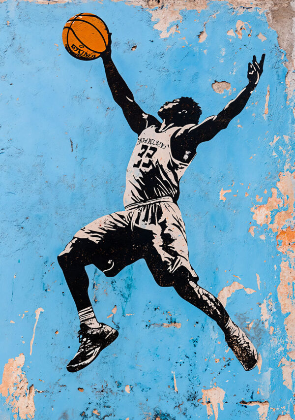 Plantilla de jugador de baloncesto