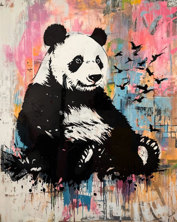Plantilla Panda sentado
