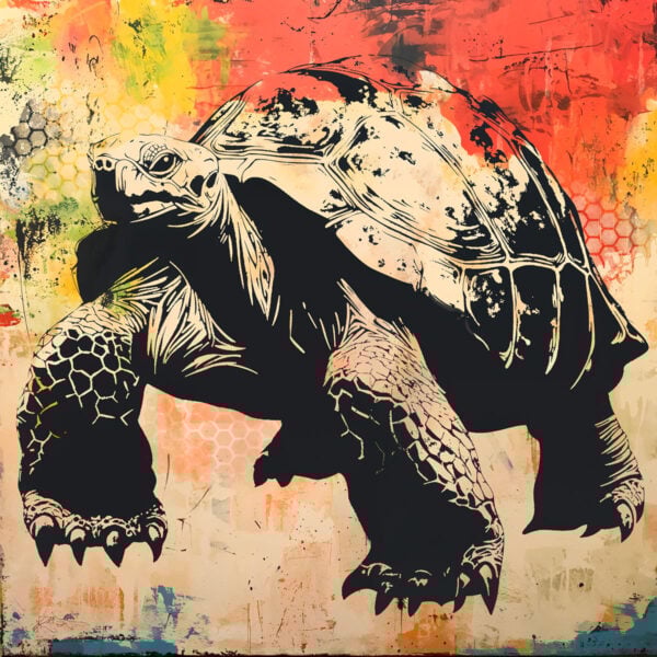 Pochoir tortue géante