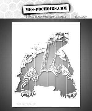 Stencil Tartaruga gigante delle Galapagos - un rettile maestoso per i vostri progetti di pittura. Riutilizzabile e in diverse dimensioni.