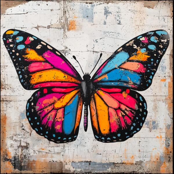 Stencil farfalla monarca