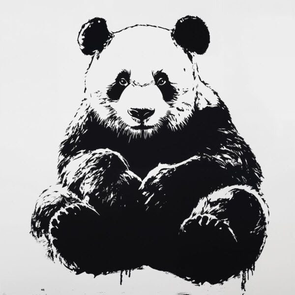 Plantilla Panda sentado
