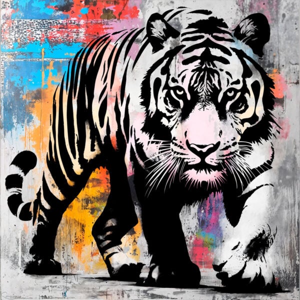 Schablone Tigermalerei