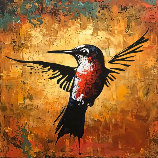 Hummingbird Stencil