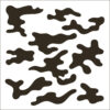 3 Stencil Mimetica 30x30cm Riutilizzabili: Il Tuo Kit Per Un Look Camouflage Fai-da-te!