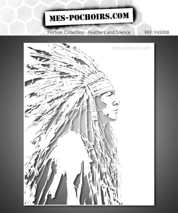 Pop Art Indian Chief Stencil