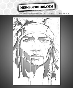 Schablone Porträt Krieger Native Americans