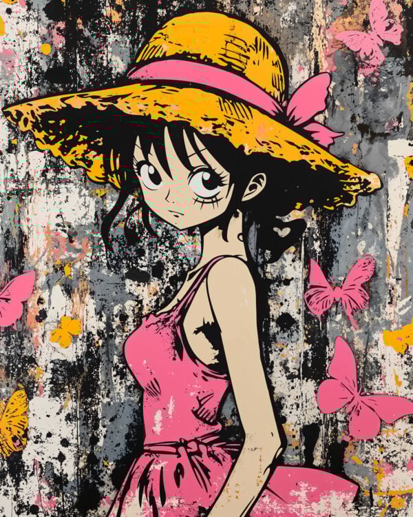 Anime-style Manga stencil