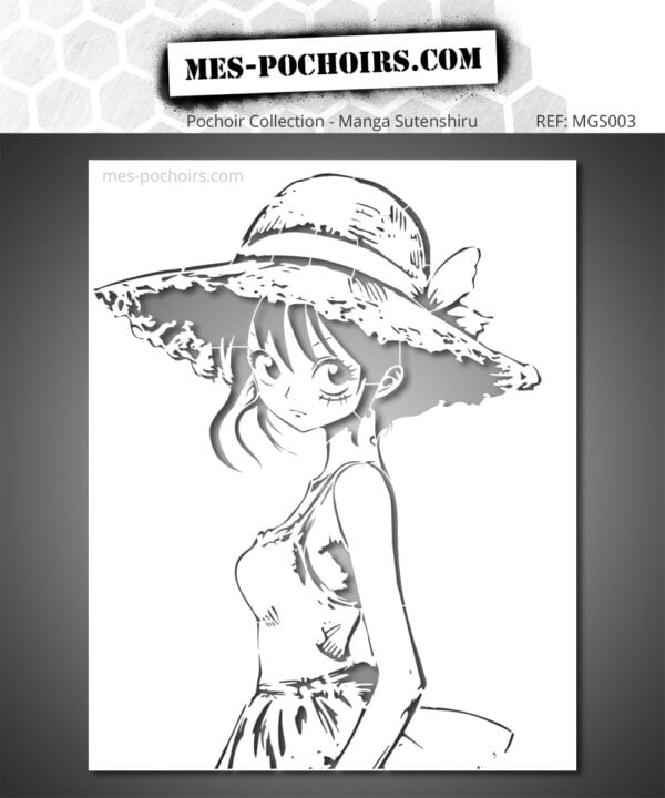 Anime-style Manga stencil