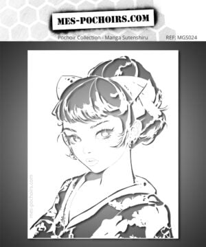 Manga Geisha Schablone Modern
