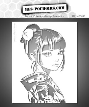 Diese japanische Kimono-Schablone vereint Sanftheit und Eleganz in einem Stil, der von japanischen Mangas inspiriert ist. Wiederverwendbare, beidseitig verwendbare, einzigartige Schablone - perfekt für Malerei, Gemälde, dekorative Werke oder kreative Kunstprojekte.