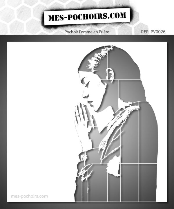Stencil per la preghiera della donna