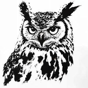 Pochoir Tête de Hibou