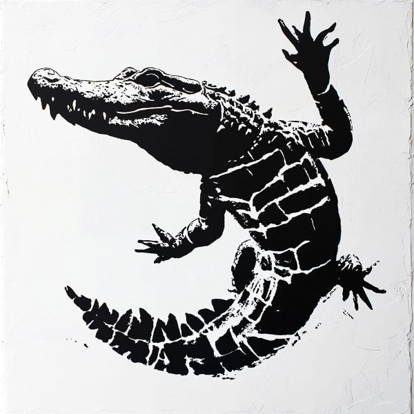 Schablone Alligator